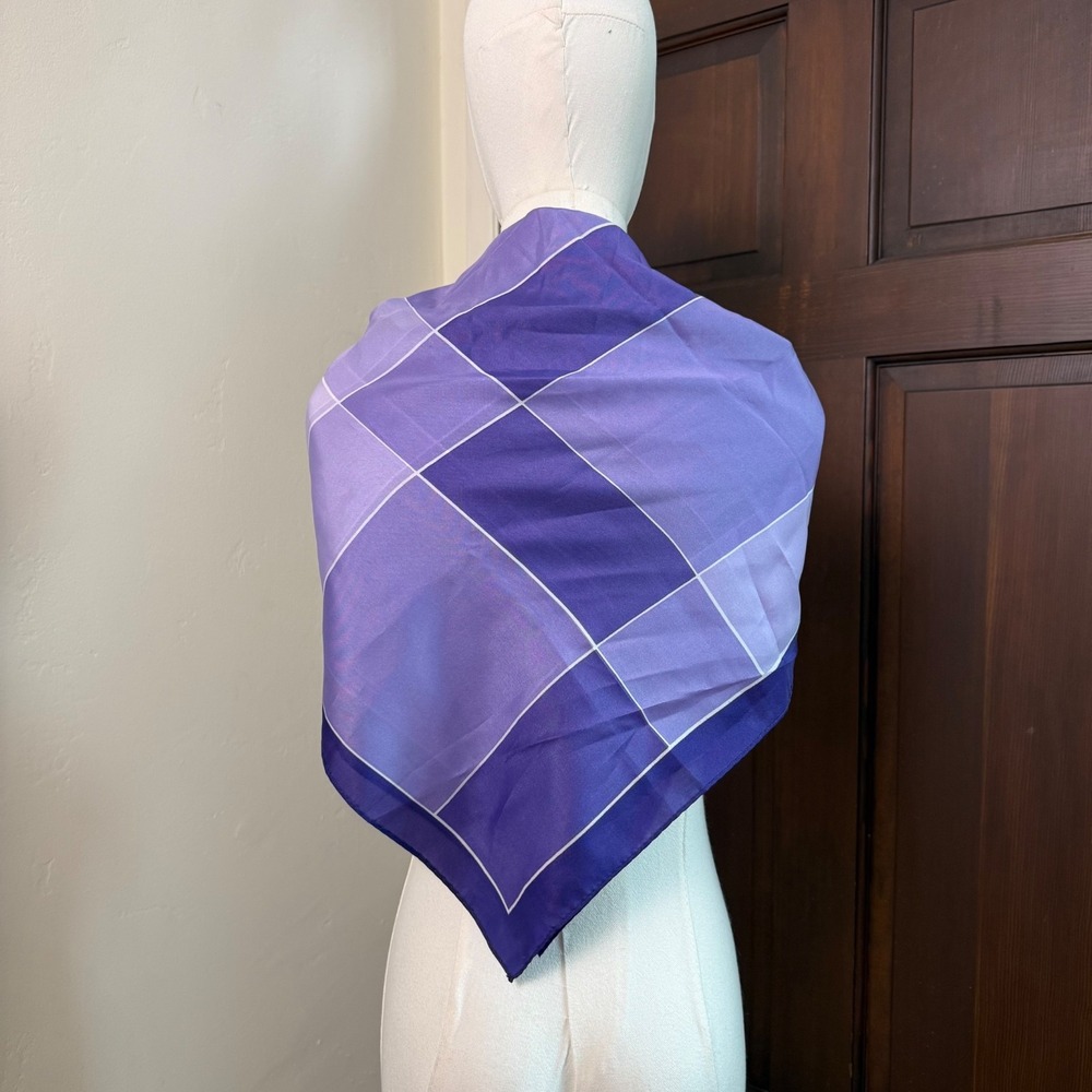 Michelangelo Roma Silk Scarf Geometric Color Vintage | Purple | 30.5" Square